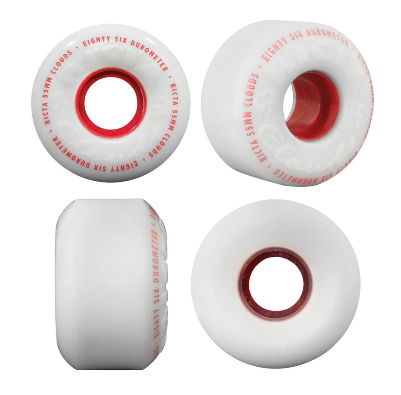 Ricta Wheels Clouds Red- 55mm/ 92a (set of 4)