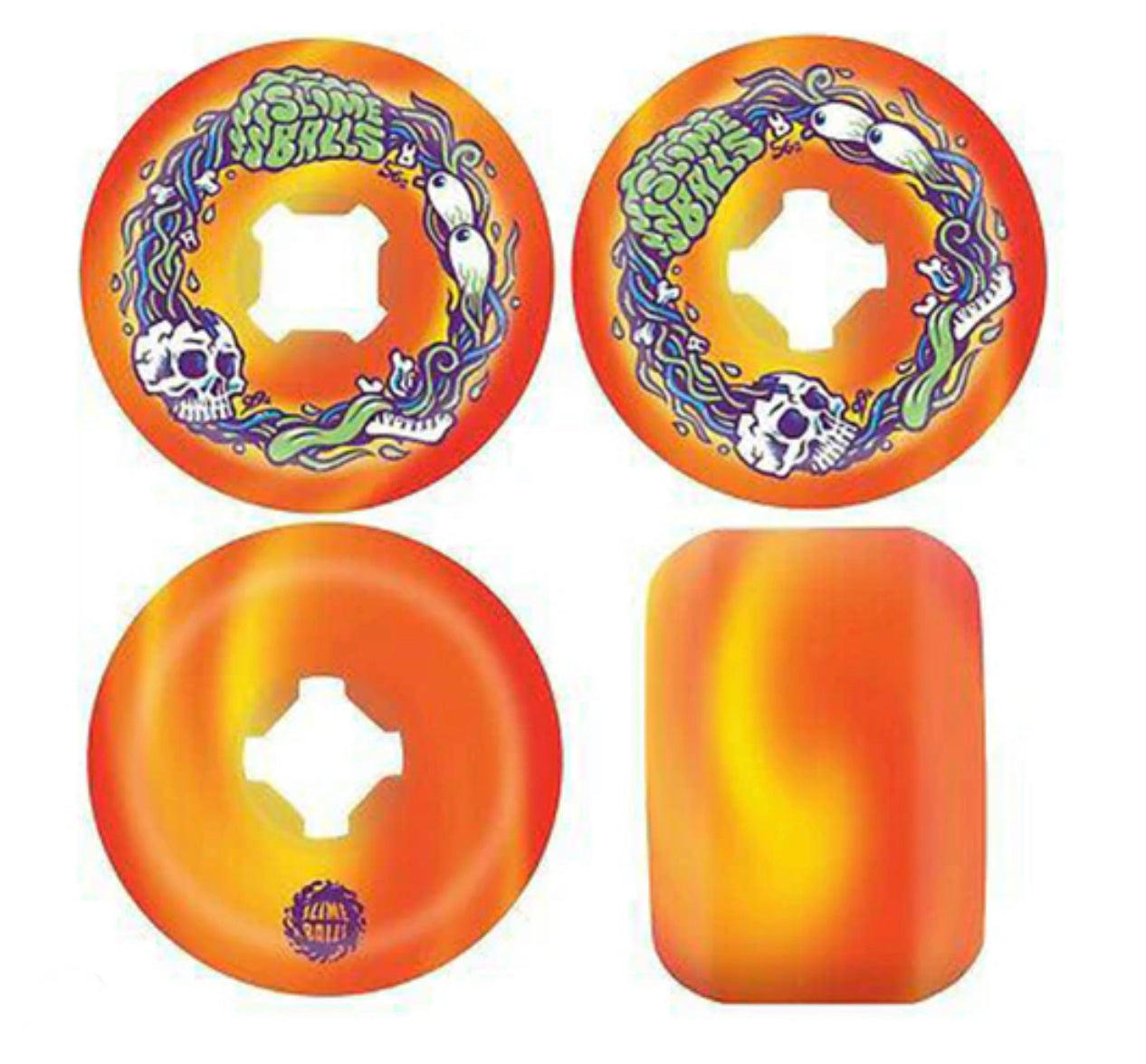 Slim Balls Brains Speed Balls Orange/Yellow Swirl 56mm 99a