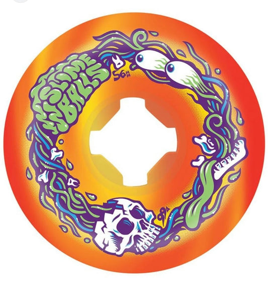 Slim Balls Brains Speed Balls Orange/Yellow Swirl 56mm 99a