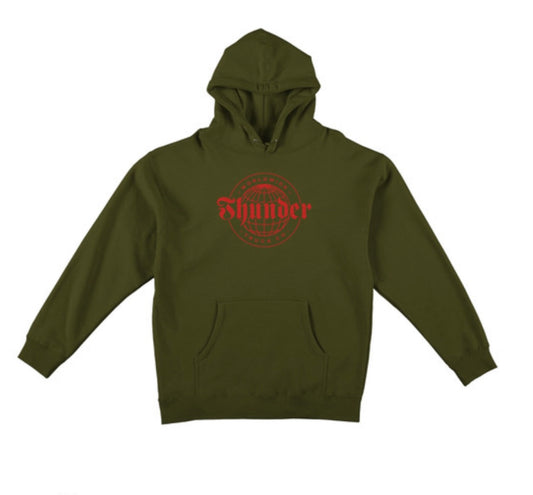 Thunder Trucks Hoodie Worldwide Pullover Army/Red