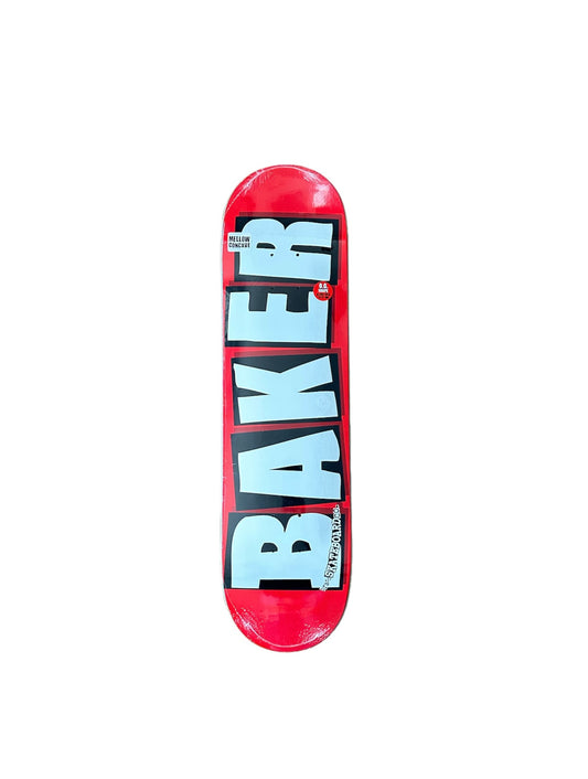 Baker Team Brand Logo White Deck- 8.12